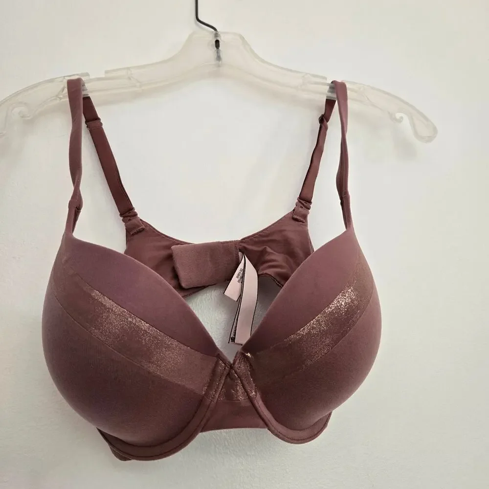 Victoria's Secret Perfect Shape Bra Padded Mauve Underwire 34D